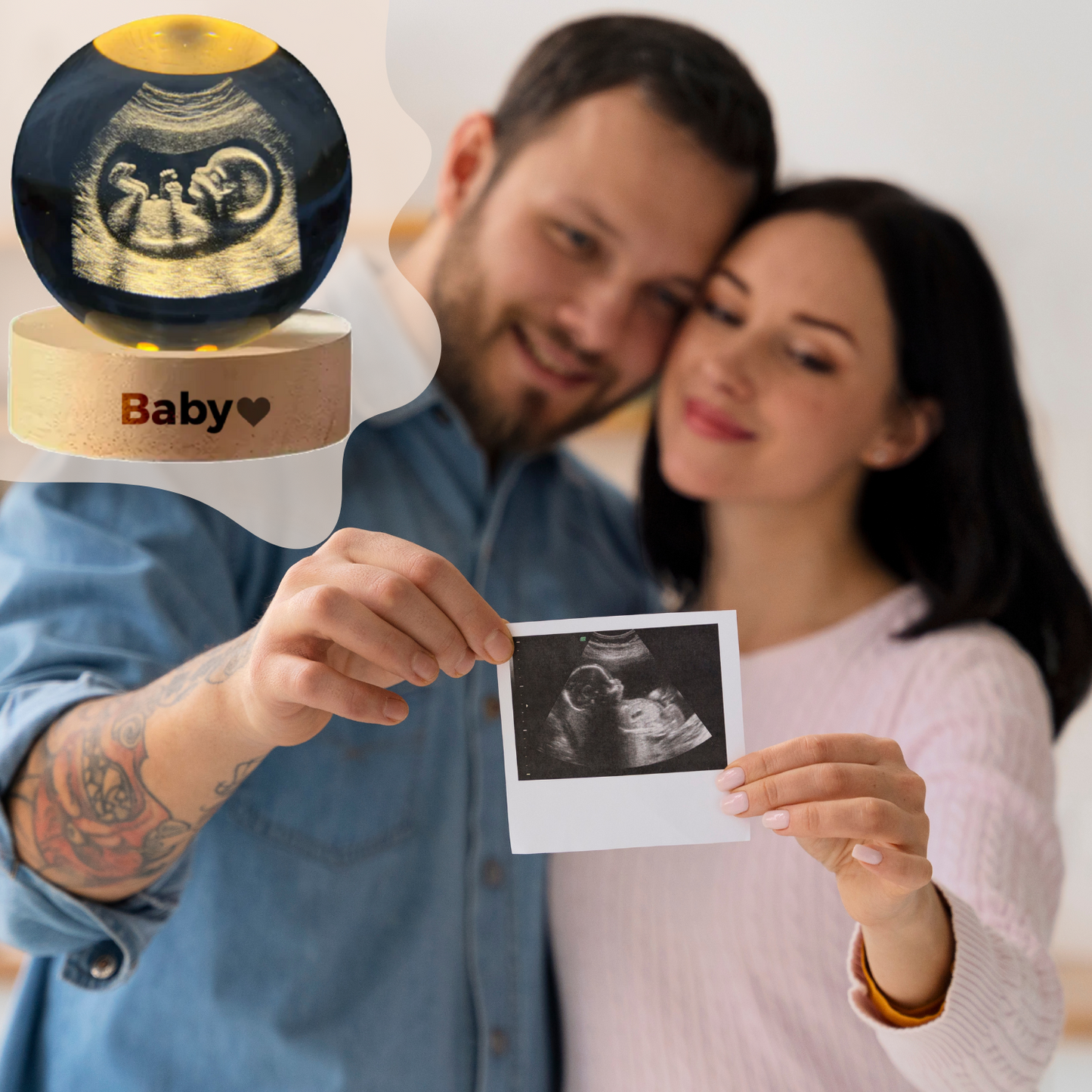 Custom LED Ultrasound Crystal Lamp